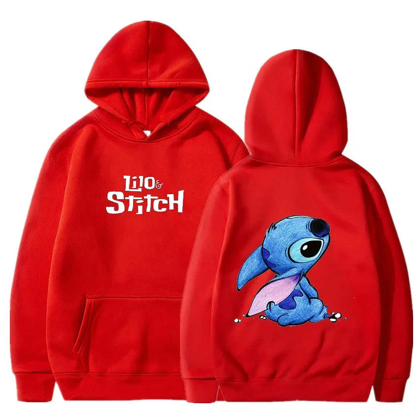 Disney Lilo Stitch Thin Hoodie Sweatshirts Men Women Autumn Casual Boys Girls Harajuku Streetwear Hoodies Pullover Tops