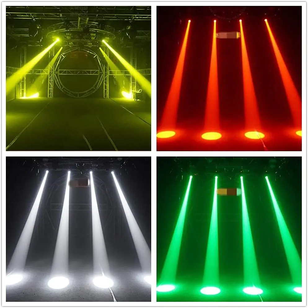 Haz de luz LED de cabeza móvil, dispositivo DMX de 100W, 7 colores, 8 Gobos, efecto prisma giratorio, sonido, llega para DJ, fiesta, Club, evento