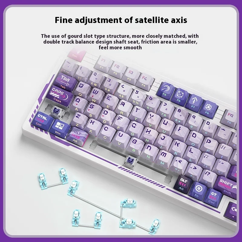 Imagem -04 - Dareu Ek75 Teclado Mecânico sem Fio Tri-modo Estrutura de Junta Multi Botão Multifuncional Plugue Quente Rgb Teclado para Jogos Personalizado