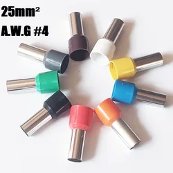 20PCS 25mm² E25-16 Insulated Ferrules Cable Lug Single Wire Connector AWG#4 COPPER Crimp Terminal Electrical End Block Cord