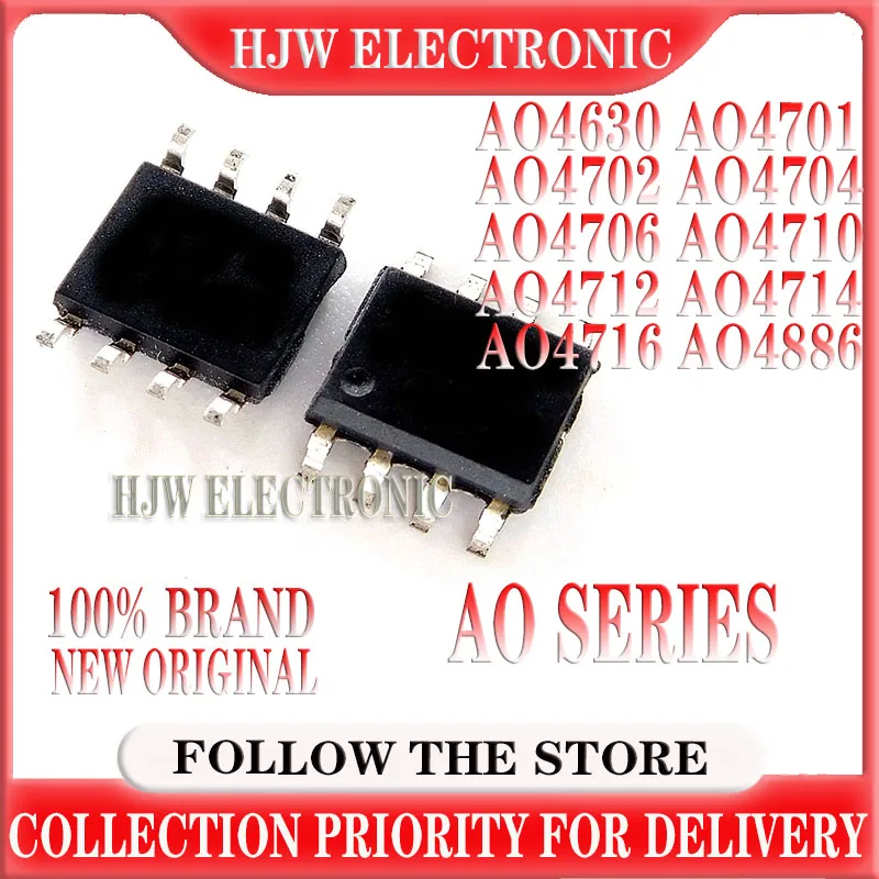 (10piece)100% New AO4630 AO4701 AO4702 AO4704 AO4706 AO4710 AO4712 AO4714 AO4716 AO4886 SOP-8 MOS FET Chipset IC