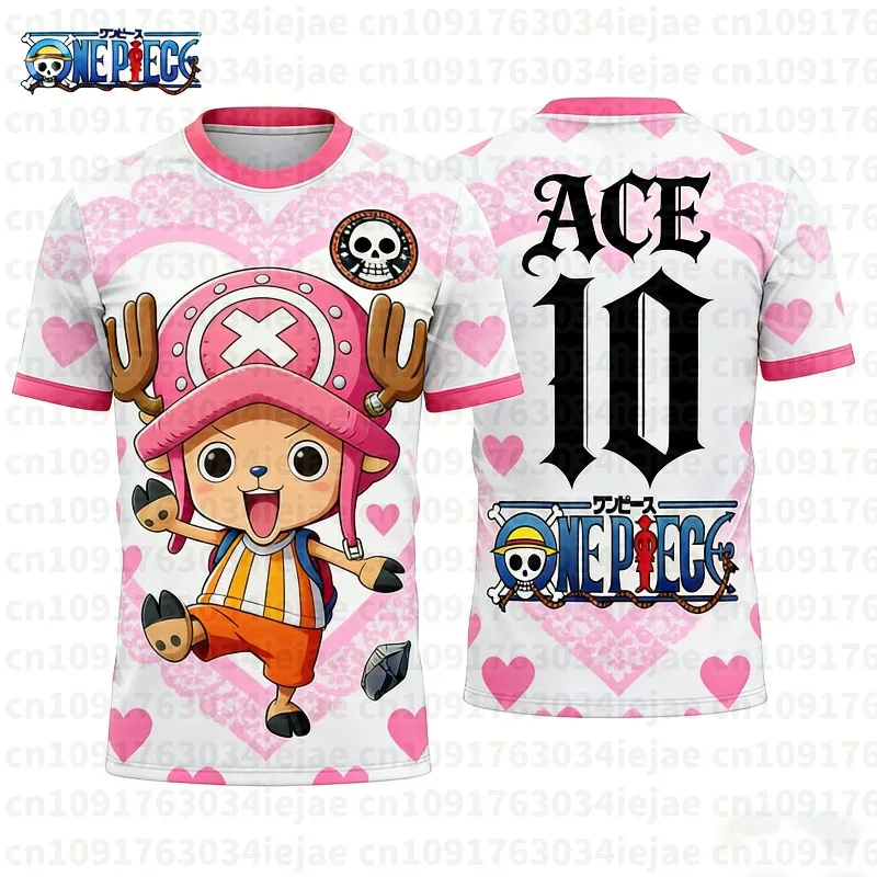 2026 One Piece Anime Luffy Zoro T-Shirt 3D Short-sleeved Football Men's Casual Cosplay Loose Kid Breathable Sports Jersey Gift