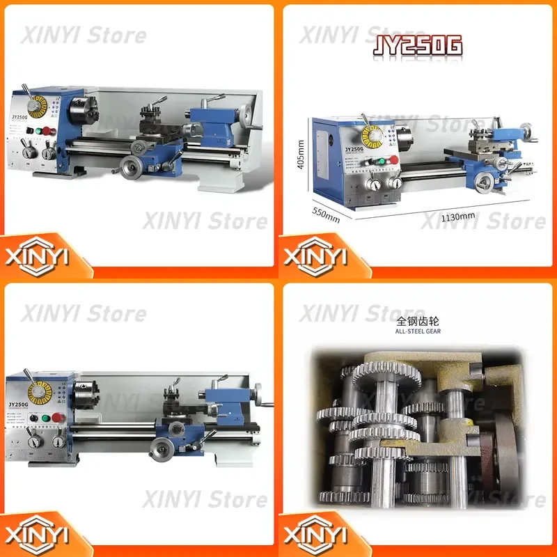 for JY250G Small Lathe Mechanical Woodworking Desktop Precision Metal Gear Processing Industrial Heavy Duty Household