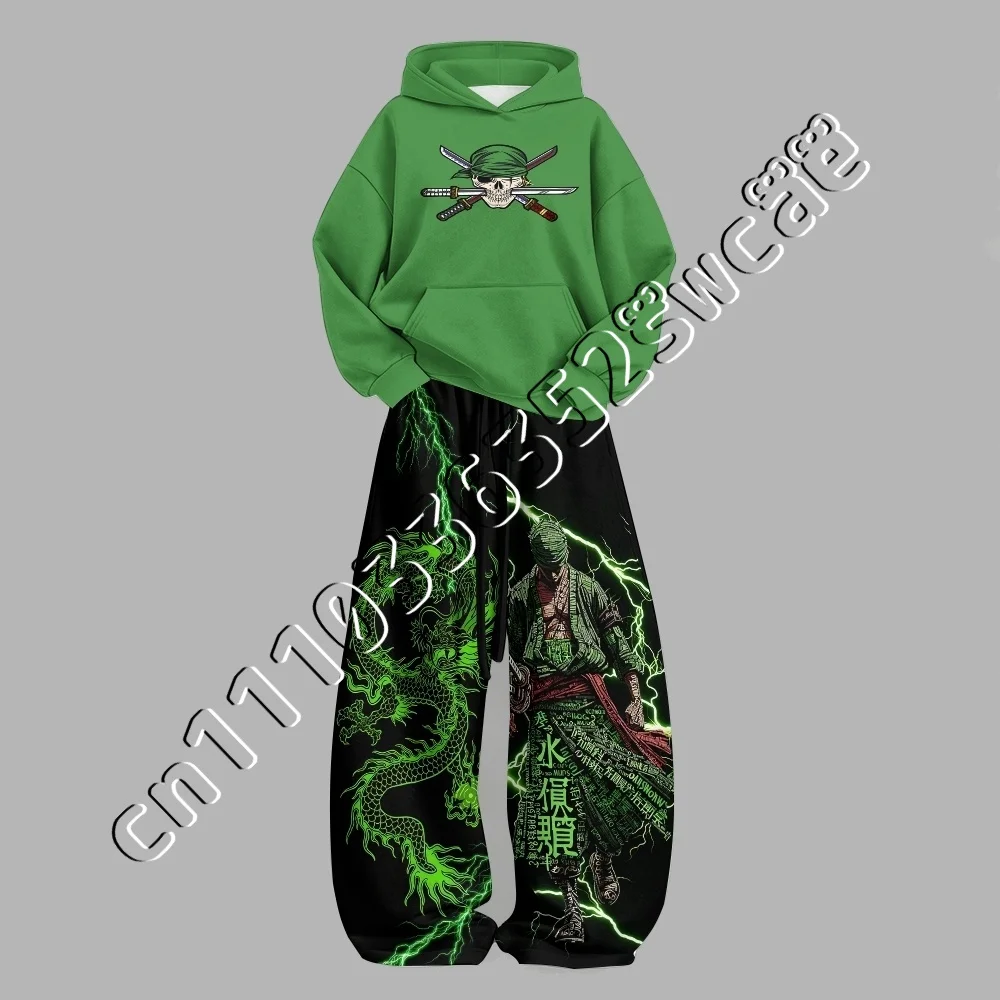 26/27 Neues One Piece Tony Tony Chopper Hoodie-Set Herbst Winter Trendiges Unisex Street-Fashion 2-teiliges Outfit Familien-Set – Detail 6