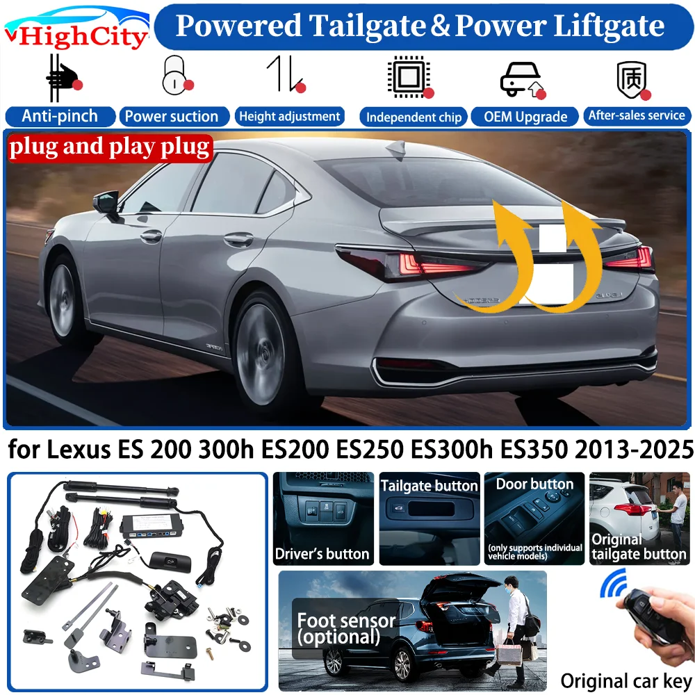 Для Lexus ES 200 300h ES200 ES250 ES300h ES350 2013-2025 Автоматическая интеллектуальная система задней двери с электроприводом, комплект подъема багажника