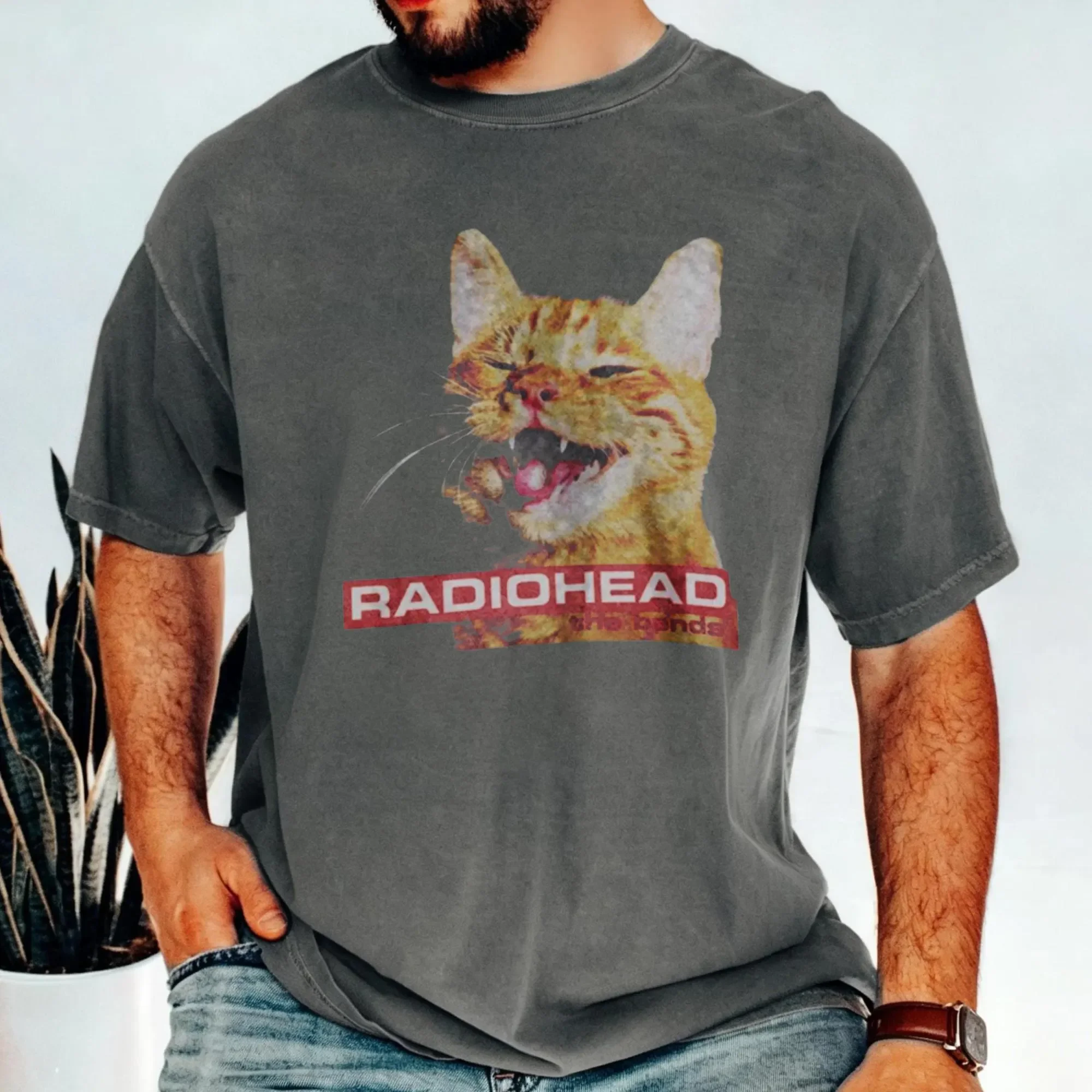 2026 Summer New Men's T-shirt Radiohead The Bend Funny Short-sleeved Black Shirt T-shirt Retro Fashion Unisex Short-sleeved Top