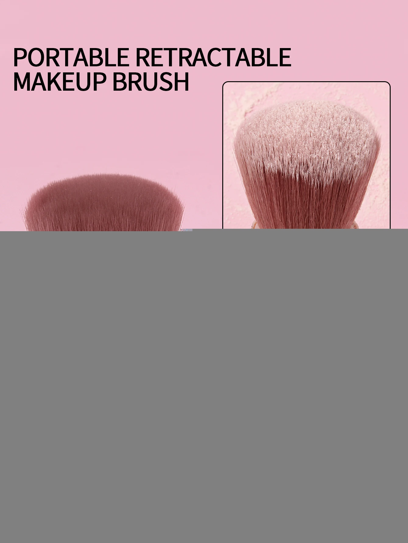 1pc pincéis de maquiagem retráteis macio pó fundação mistura blush rosto kabuki cosméticos escova compõem ferramentas