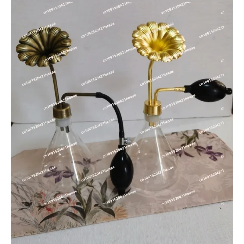 Suitable for glass creative custom scent bottle   brass scent instrument Baijiu essential oil perfume scent coffee beans