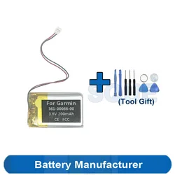 Tools Gift+ 200mAh 361-00086-00 Battery For Garmin Forerunner 220 225 235 630 645 735XT Approach G10 S20 GPS Sport Watch AKKU
