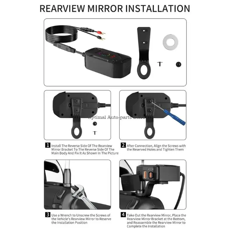 

Motorcycle USB Charging Power Adapter For Long Rides And Outdoor Adventures