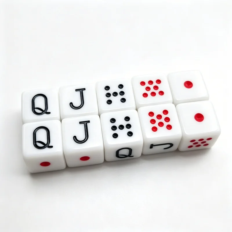 

10 шт./компл. 16 мм игральные кости для покера с квадратным краем, акриловые кости JQK, семейные игровые кубики, испанские игральные кости для развлечения, семейные игры в паб, игрушки в кости