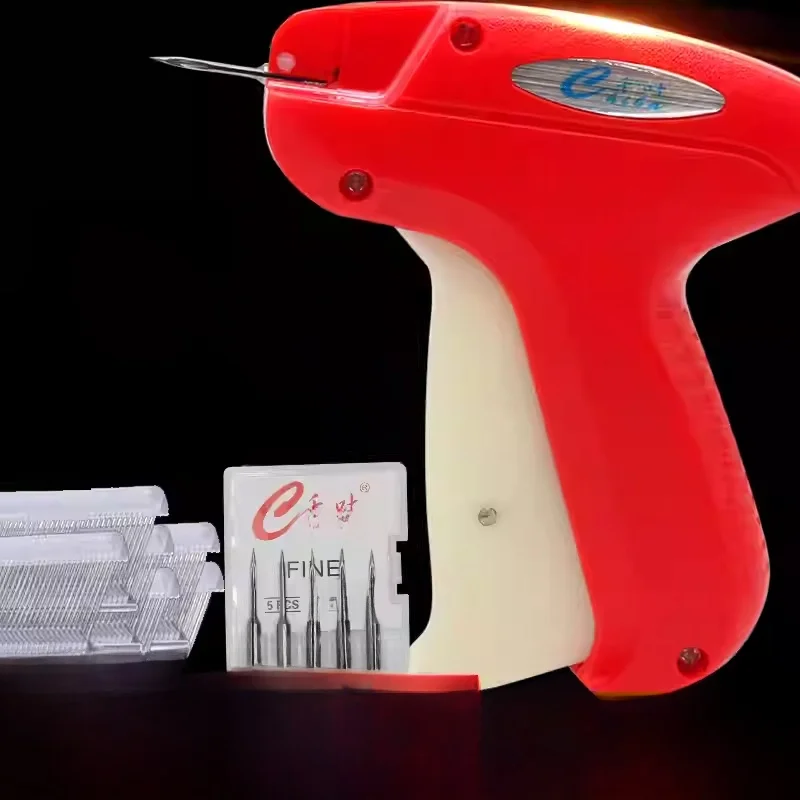 pistola-de-etiquetagem-chiyoda-autentica-com-agulha-fina-para-meias-e-colchas-marca-abs-manual-cor-vermelha-com-agulha-de