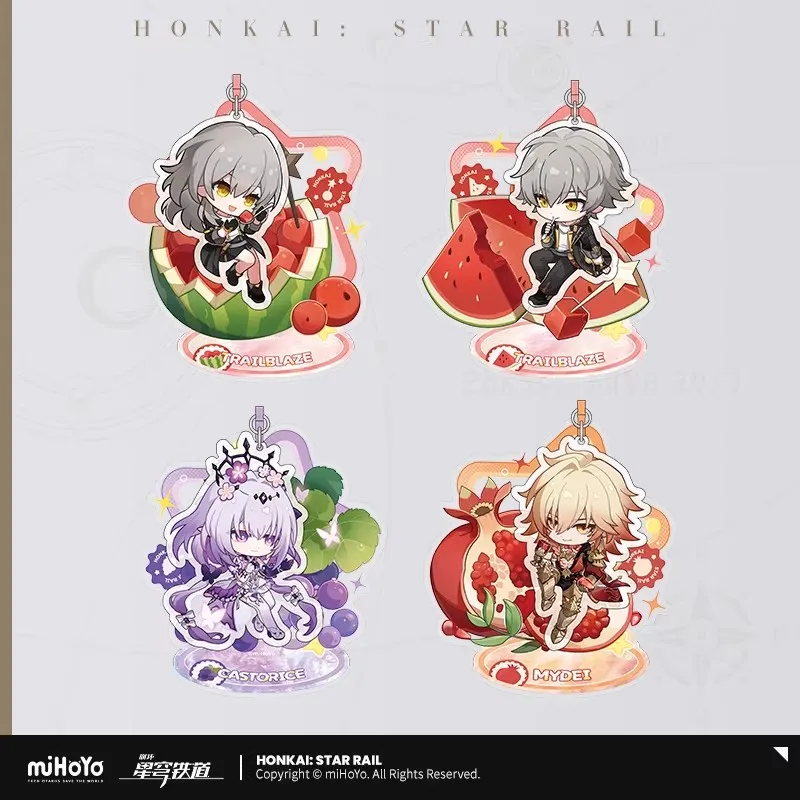 [Genuine] miHoYo Game Honkai Star Rail Q-version Acrylic Hanging Ornament Caelus Mydei Castorice Stelle Prop Cosplay Xmas Gifts