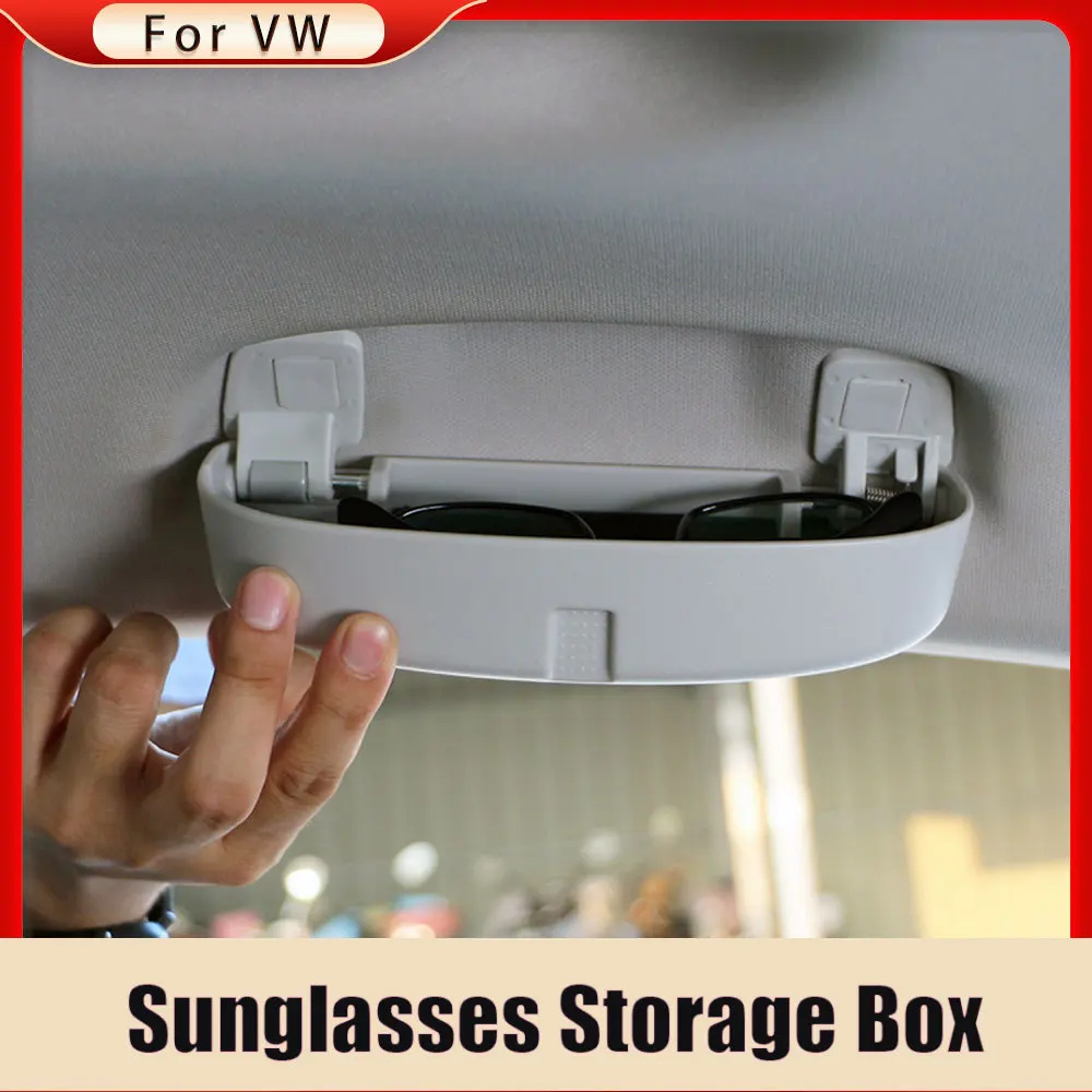 

Автомобильный держатель для солнцезащитных очков, чехол для очков Volkswagen VW Tiguan Passat B8 Golf 7 MK7 Touran 2016-2019, аксессуары для ящика для хранения