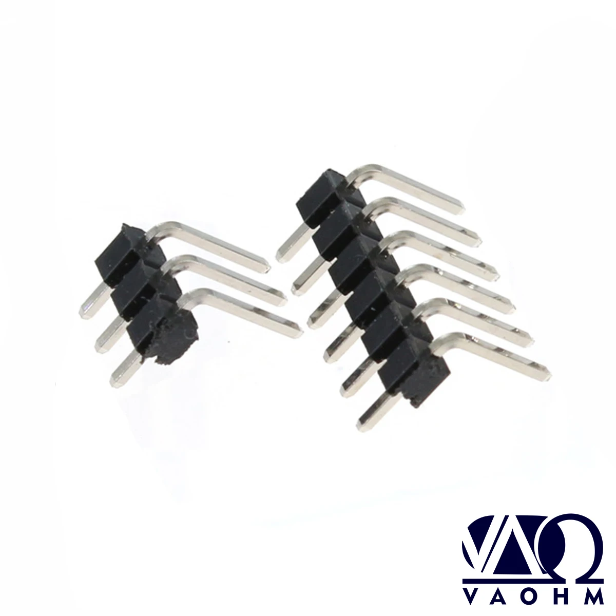 100PCS 2.54MM Pin Header Right Angle (90°)  2P 3P 4P 5P