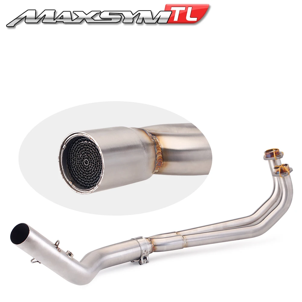 For SYM MAXSYM TL500 TL 500 2019 - 2022 Moto DB Killer Full System Motorcycle Exhaust Escape Front Link Pipe