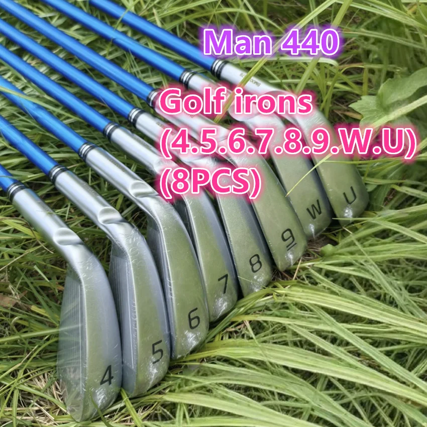 New Men's 440 Golf club Silver G440 Golf irons Iron Set 4-9W/U (8pcs) Flex R/S/SR With Steel/Graphite Shaft Head Cover