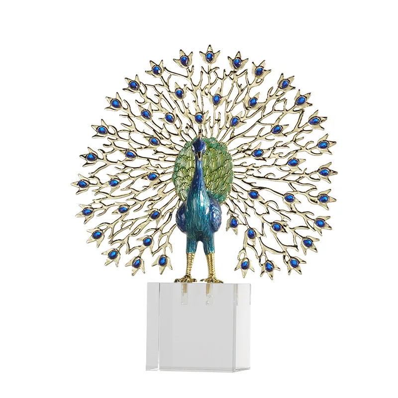 New Peacock Home Decoration Crafts Gifts Living Room Bedroom Ornament Home Living Room Tabletop Ornament