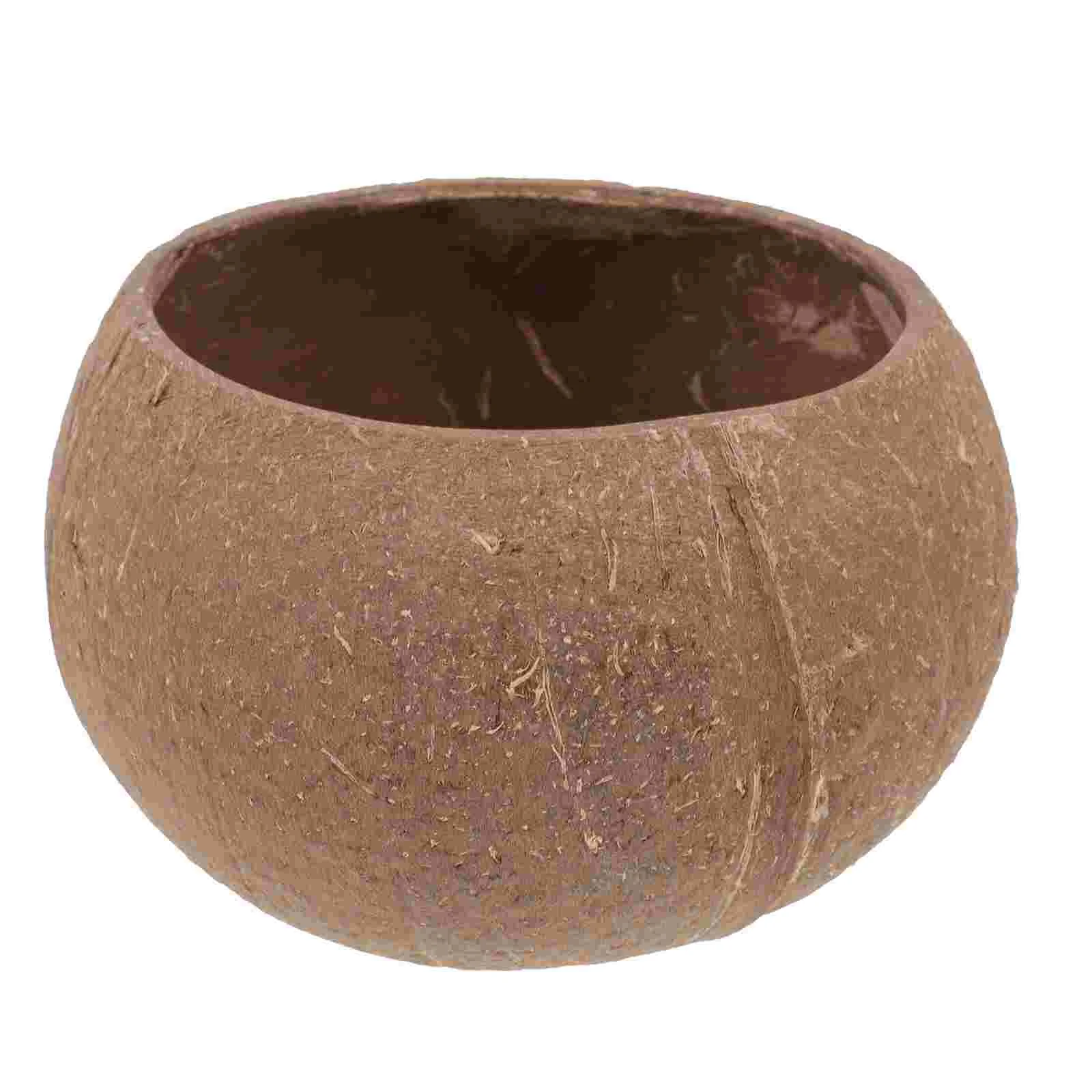 

Decor Bowl Candlesticks DIY Self Made Wax Storage Coconut Shell Decorations
