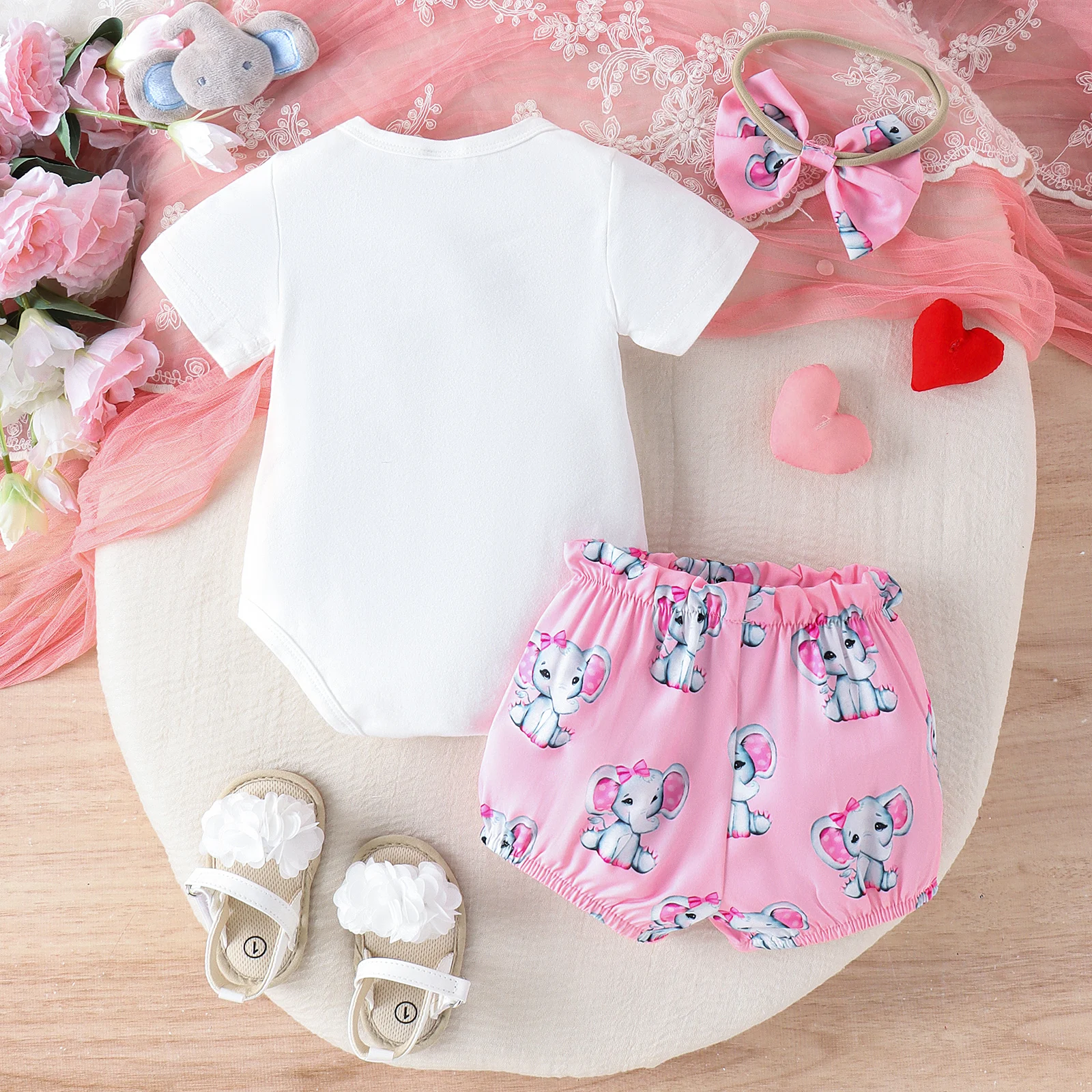 جاكيت بناتي بطبعة حيوانات متعددة الألوان ، شورت صيفي وغطاء رأس ، بدلة كاجوال ناعمة ومريحة ، 3 * * #2