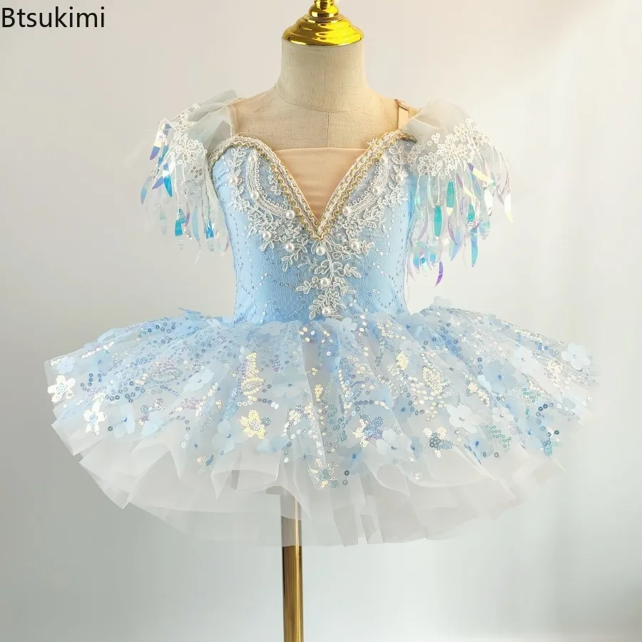 

New Sweety Cute Ballet Dance Dress Fashion Party Girls Swan Dance Dresses Princess Show Tutu Dress Children's Day Stage Clothing