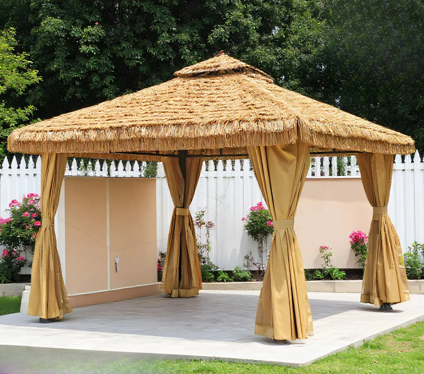 Customized EditionOutdoor thatched pavilion pavilion tent courtyard awning agritainment catering homestay canopy simulation stra