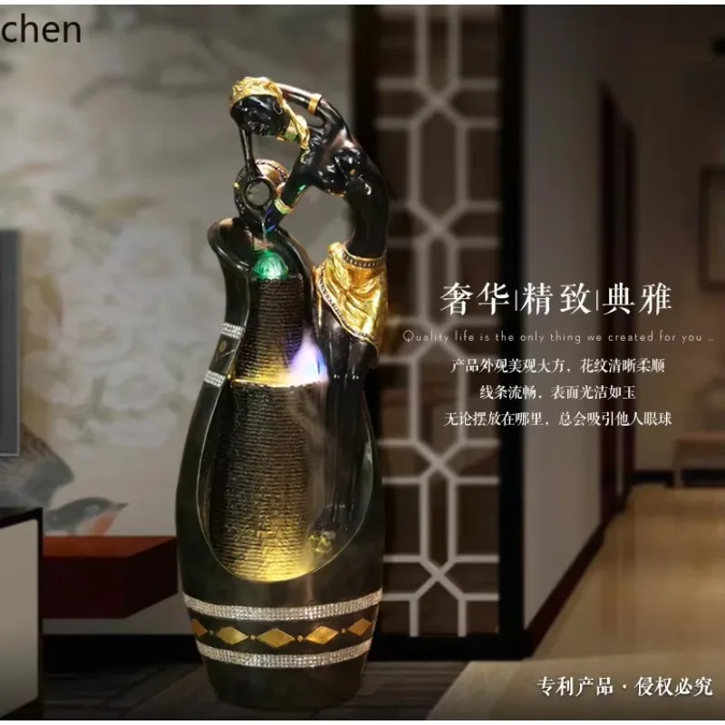 YFY  Flowing Water Fountain Floor Ornament Living Room Garden Courtyard Feng Shui Wheel Home Wealth Attraction Opening Export - view 4