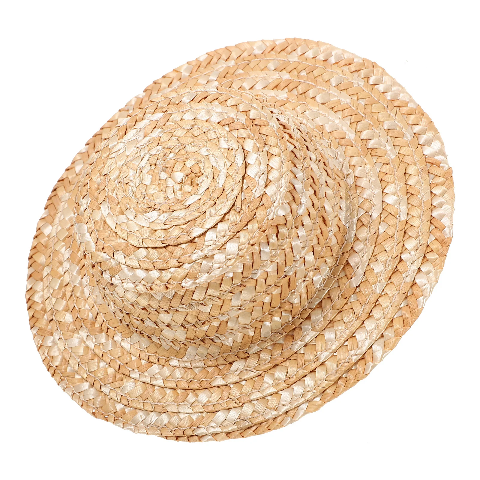 Mini sombrero de paja para manualidades, decoración tejida de paja de trigo, decoración del hogar en miniatura, accesorio de utilería para fotos, Mini sombrero de paja