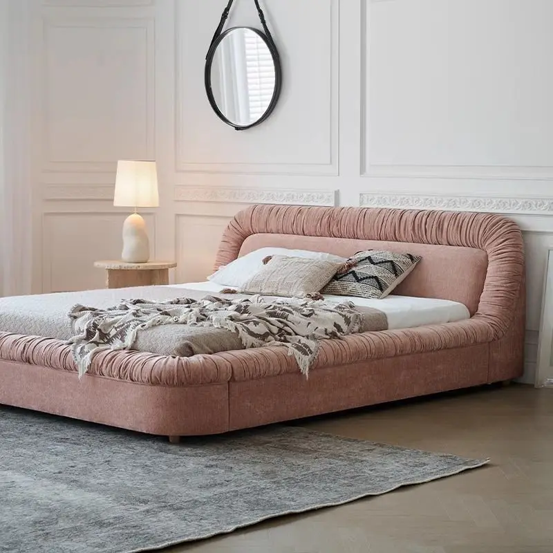 

Light French Cream Wind Princess Double Bed Modern Simplicity, Children's Bed