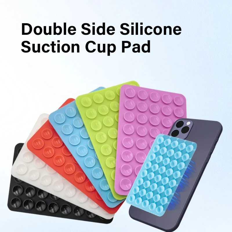 Universal Double Sided Silicone Suction Cup 24 & 40 Square Suction Cups Fixed Pad Mobile Phone Tablet Luggage Wall Suction Cup