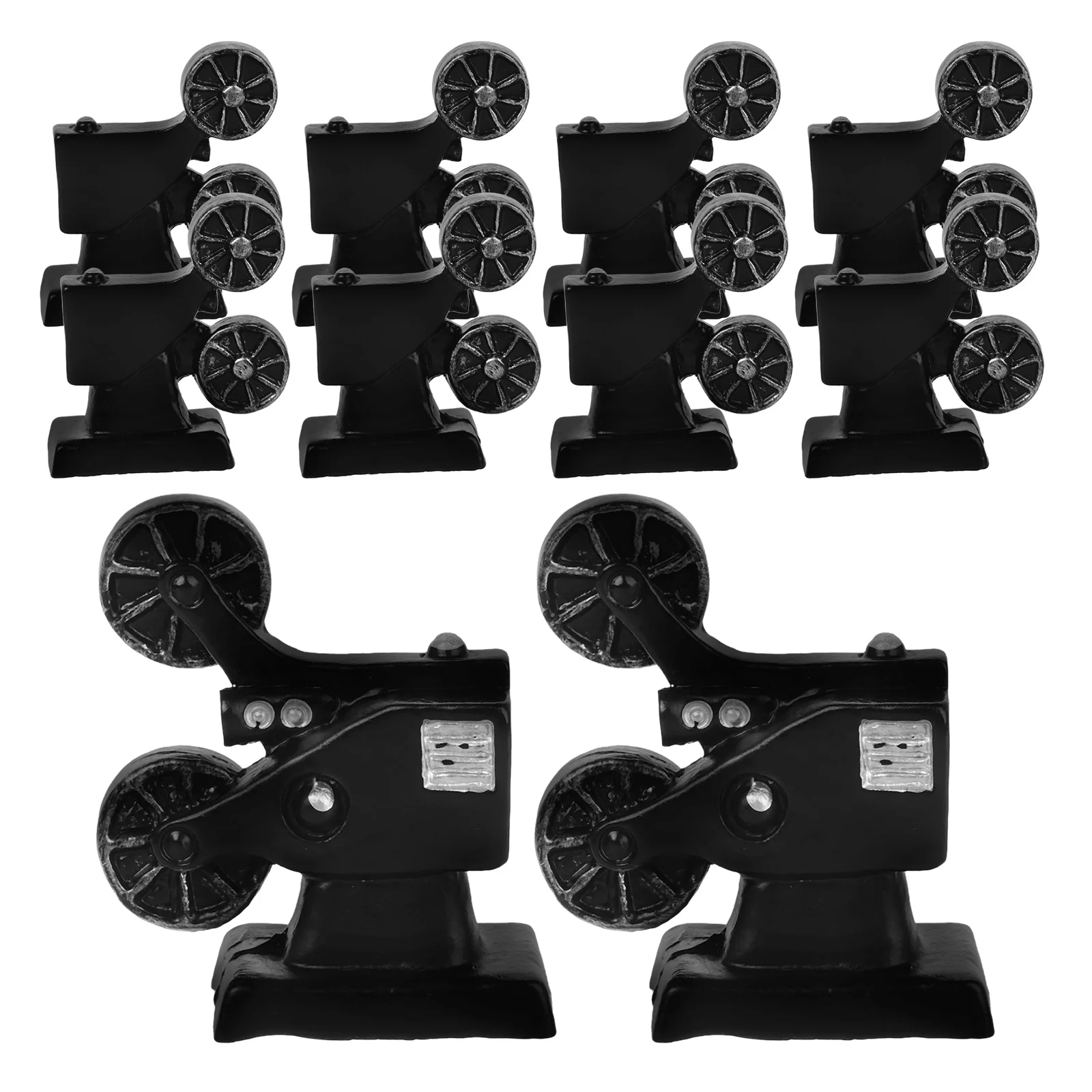 

10 Pcs Movie Projector naments Retro Resin Decor Miniature Statue Figurine Desk Lifelike Modeling Prop Sturdy Material