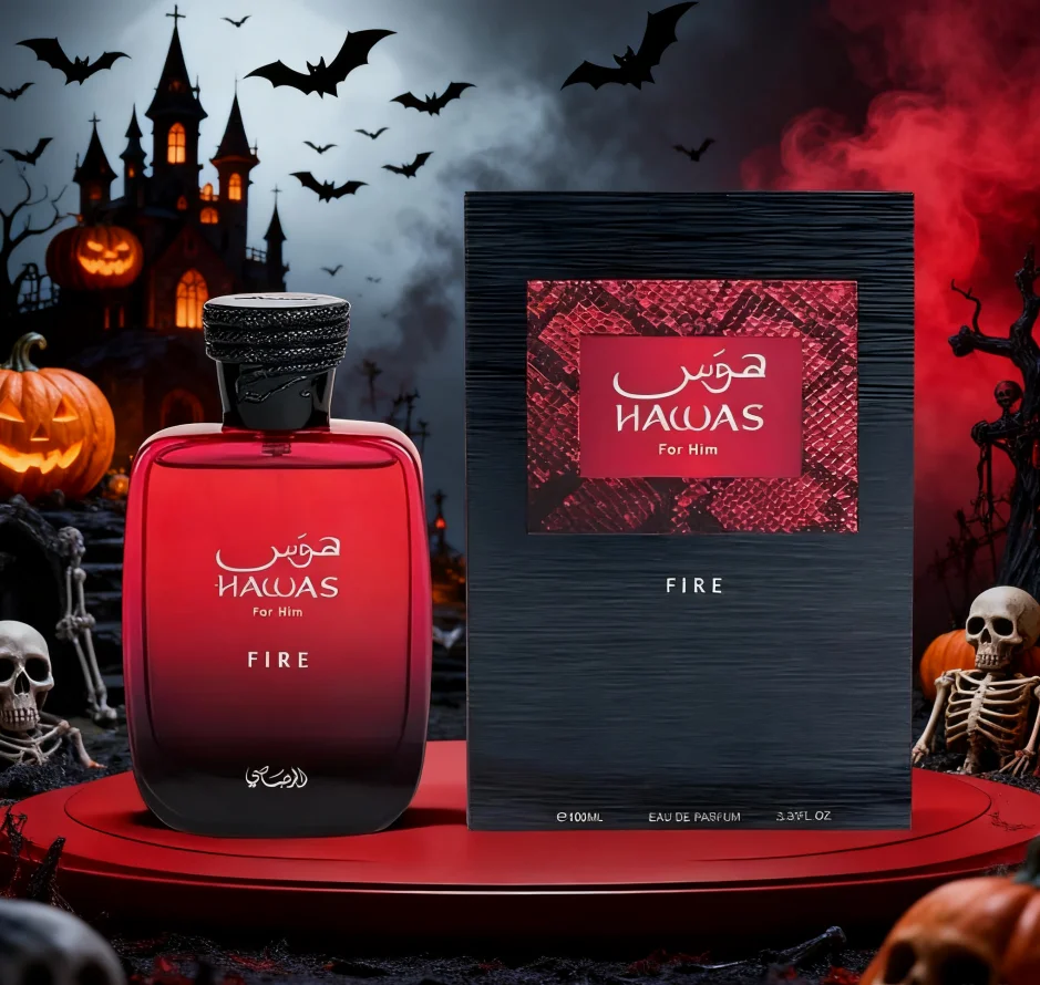 

RASASI Hawas Fire Мужская туалетная вода-спрей, 3,4 унции (100 мл), наслаждайтесь роскошным и стойким ароматом, утягивающим элегантностью и