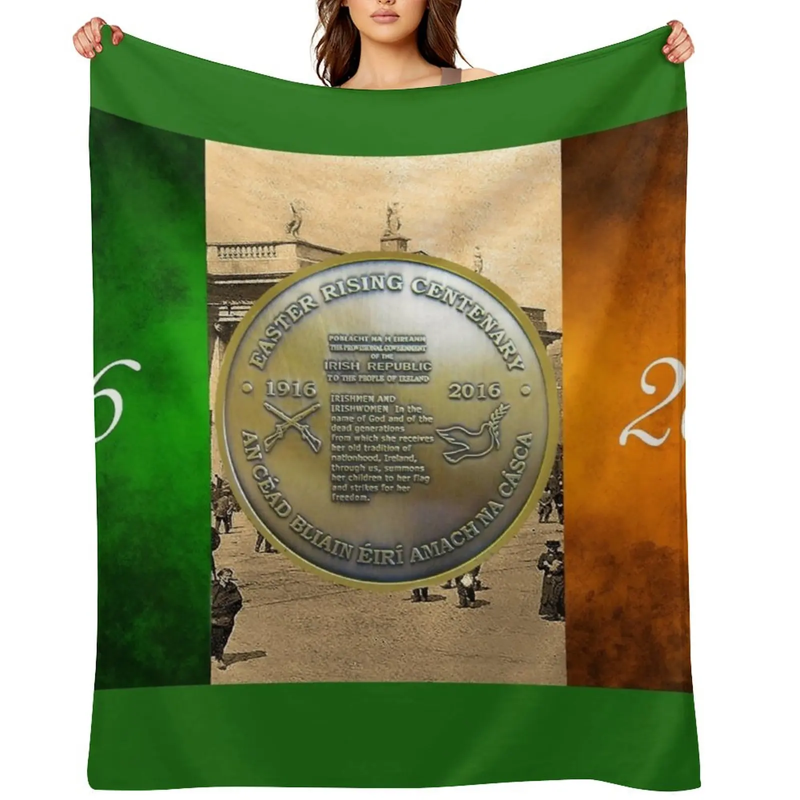 

1916 - 2016 Easter Rising Throw Blanket Blankets Sofas Of Decoration Cute Plaid cosplay anime blankets and throws Blankets