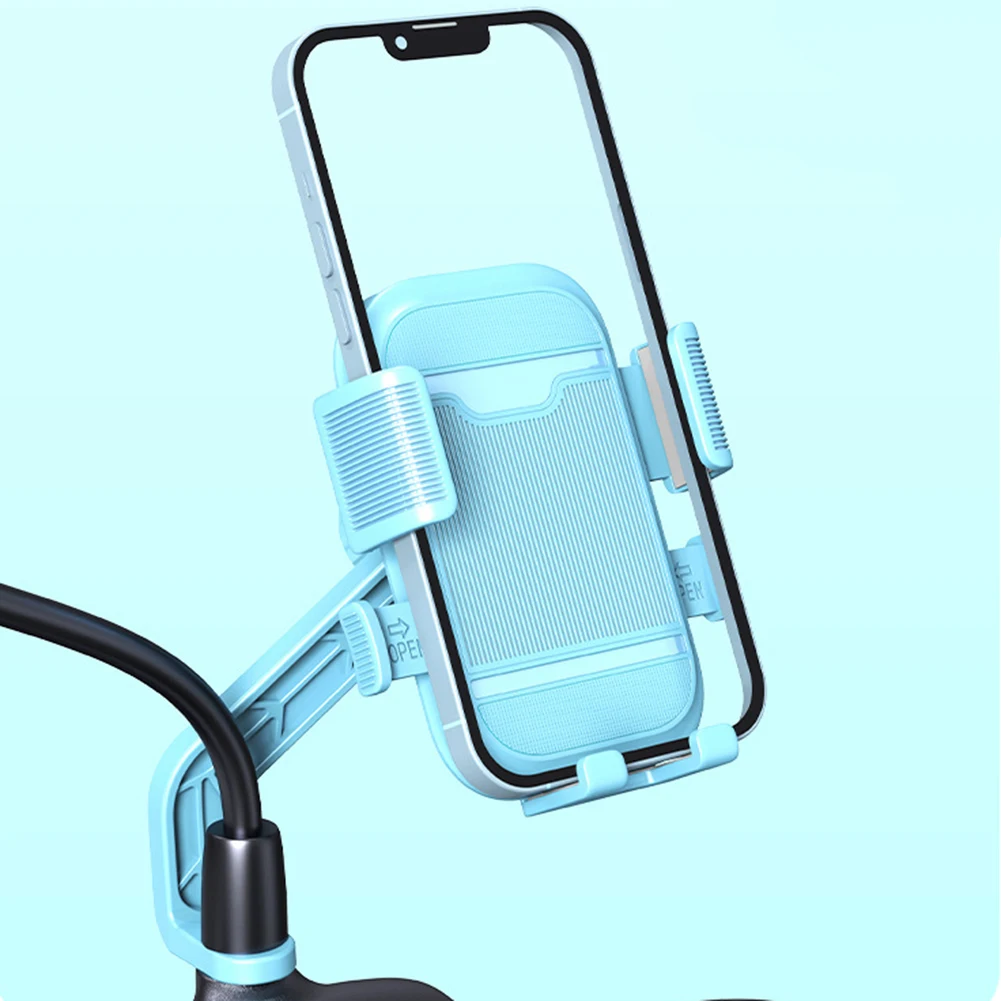 

Black Adjustable Phone Stand ABS Material Convenient Phone Adjustment High Universality Fitment Navigation Use