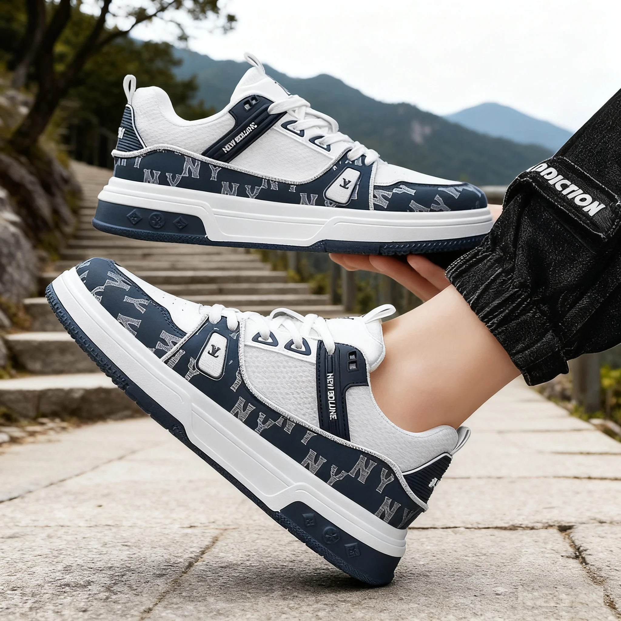 

Новые туфли lv Board 2025 года, классические дышащие студенческие туфли, нескользящая спортивная повседневная обувь, универсальные туфли для доски