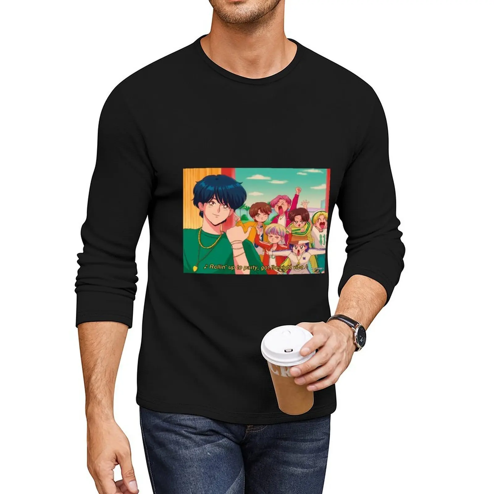 

Rolling up to party! Long T-Shirt graphic t shirt quick drying shirt plus size t shirts mens graphic t-shirts big and tall