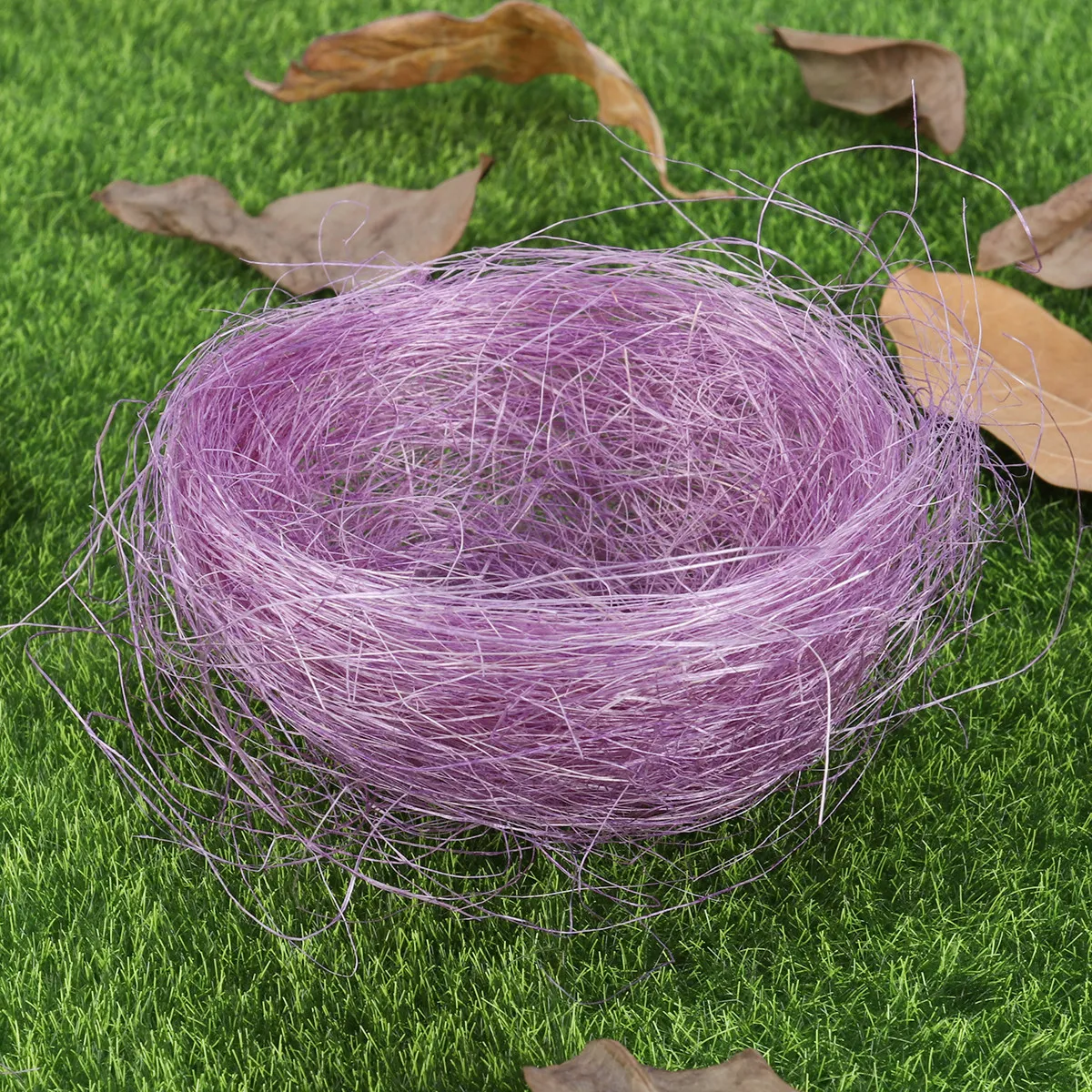3Pcs Mini Colored Artificial Nest Easter Bird Nests Violet for Candies Eggs Egg Nest Handmade Festival Decoration
