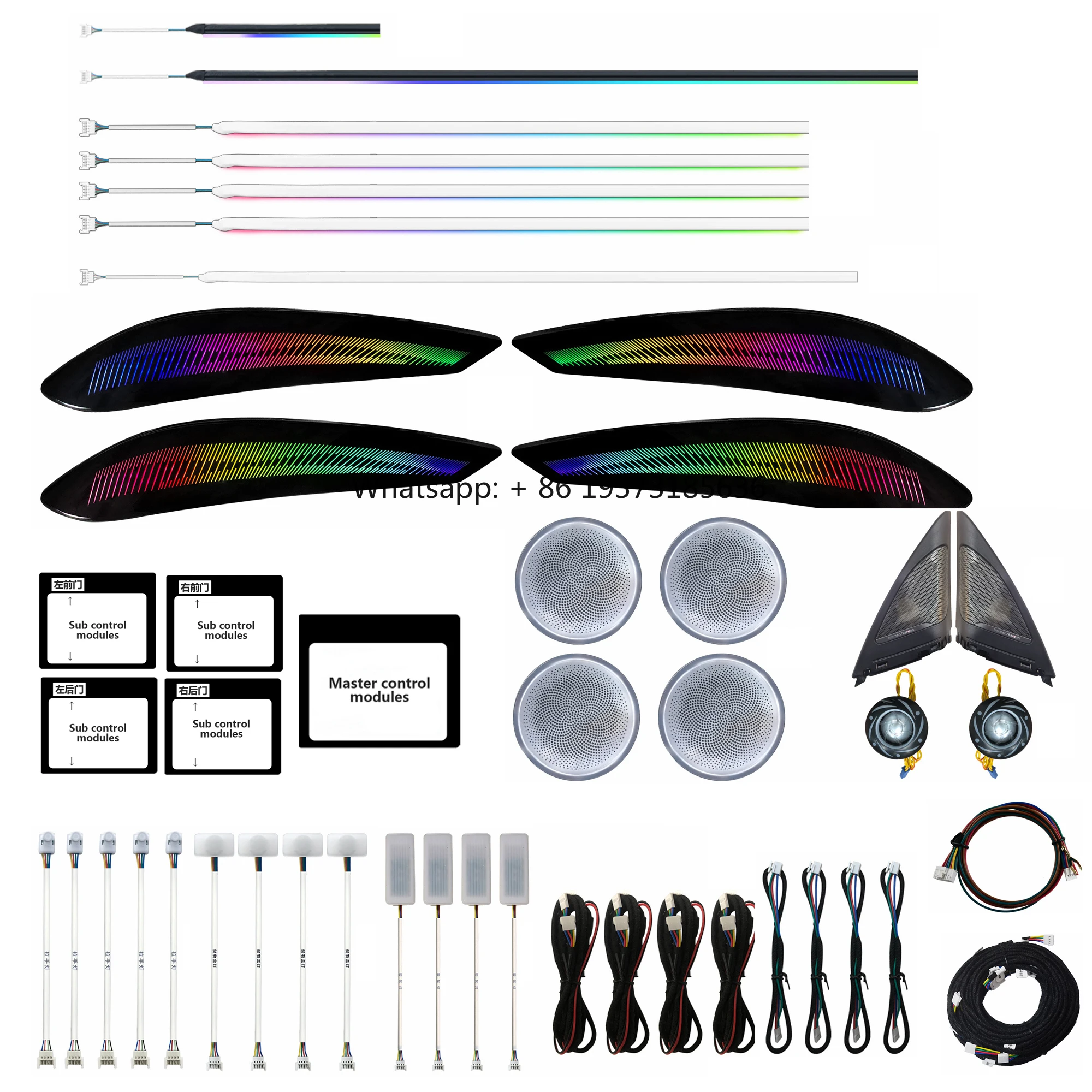 

F34 Ambient Lighting Upgrade Kit for BMW 3 Series GT 2013-2019 Interior LED Light Accessories 3GT Door Speaker Cover