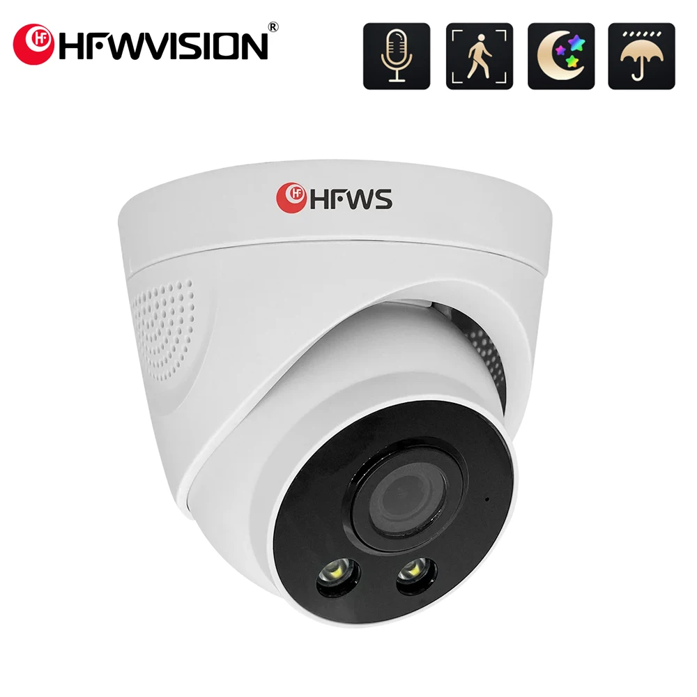 

HFWVISION 3MP PoE IP Camera with AI Face Detect Starlight Night Vision Out/Indoor CCTV Security Video Surveillance