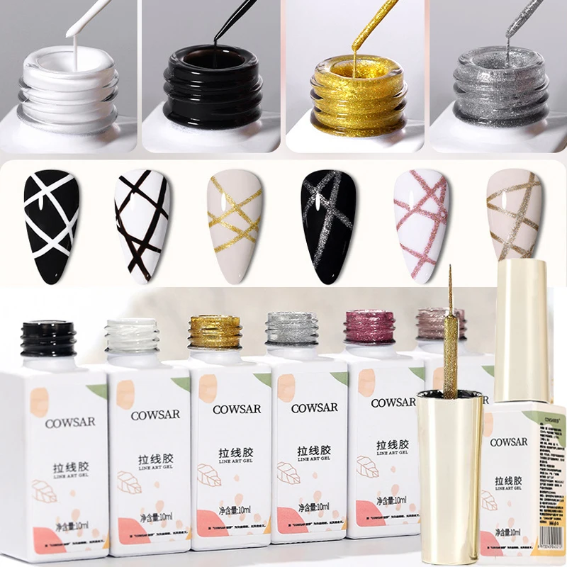 

1pcs Gold/Silver High Density Wire Drawing Gel Nail Polish Platinum Metal Creative Spider Line Polish Gel Nail Design Varnish GY