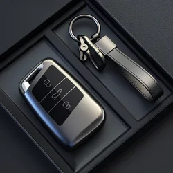 High-quality Car Key Case Cover For Volkswagen VW Tiguan MK2 Magotan Passat B8 CC For Skoda Superb A7 Keychain Accessories