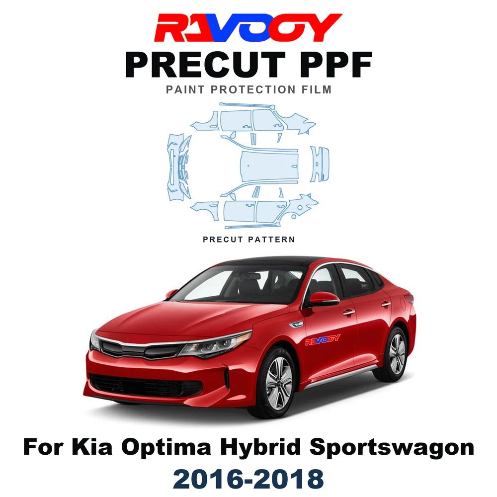 Precut PPF For Kia Optima Hybrid Sportswagon 2016-2018 8.5mil TPU Paint Protection Film Bumper Headlight Self-Healing Clear Kit