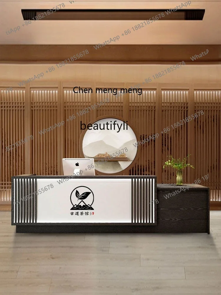 X  New Chinese style, reception desk  teahouse  bar, beauty salon  checkout page  foot bath shop  health center  retro counter