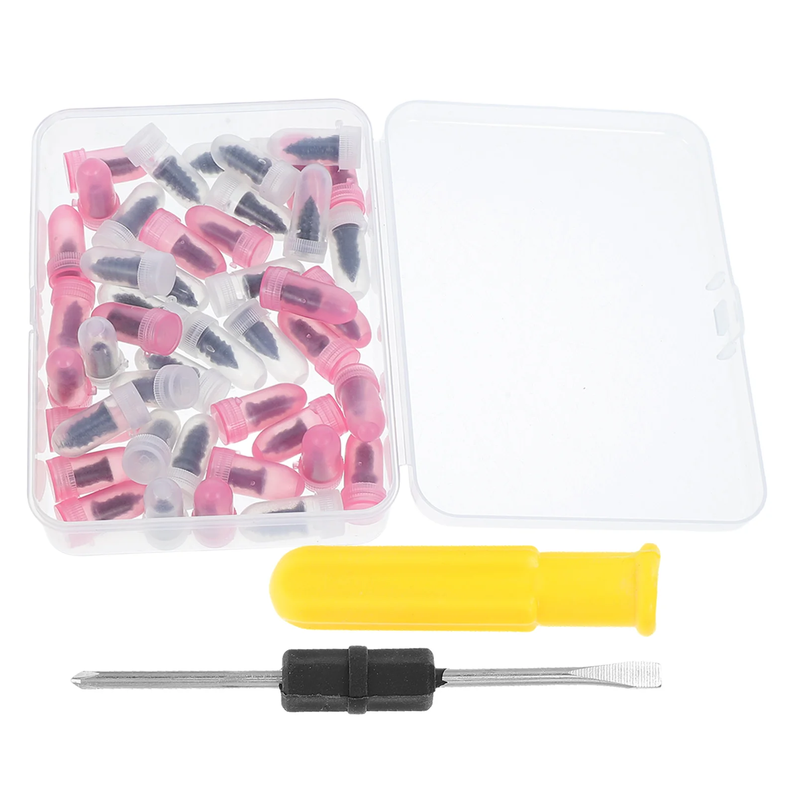 

1 Set Vacuum Repair Kit Spiral Rubber Nails No Tire Removal Needed Compact Portable Car Motorcycle Atv Truck Puncture