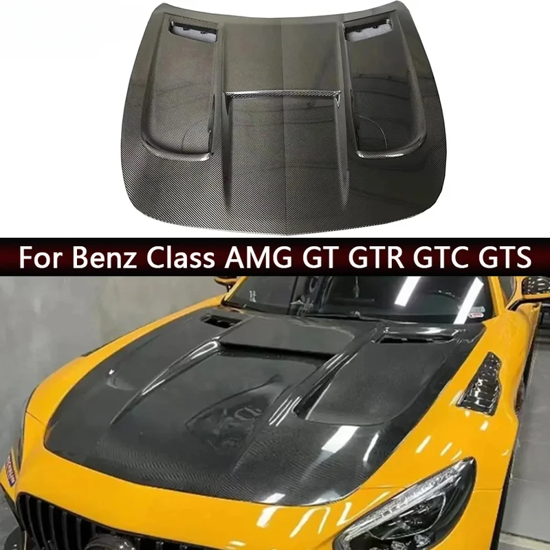 

Капот из углеродного волокна для Mercedes Benz Class AMG GT GTR GTC GTS, передний капот, крышка двигателя, автомобильные аксессуары, комплект обвеса