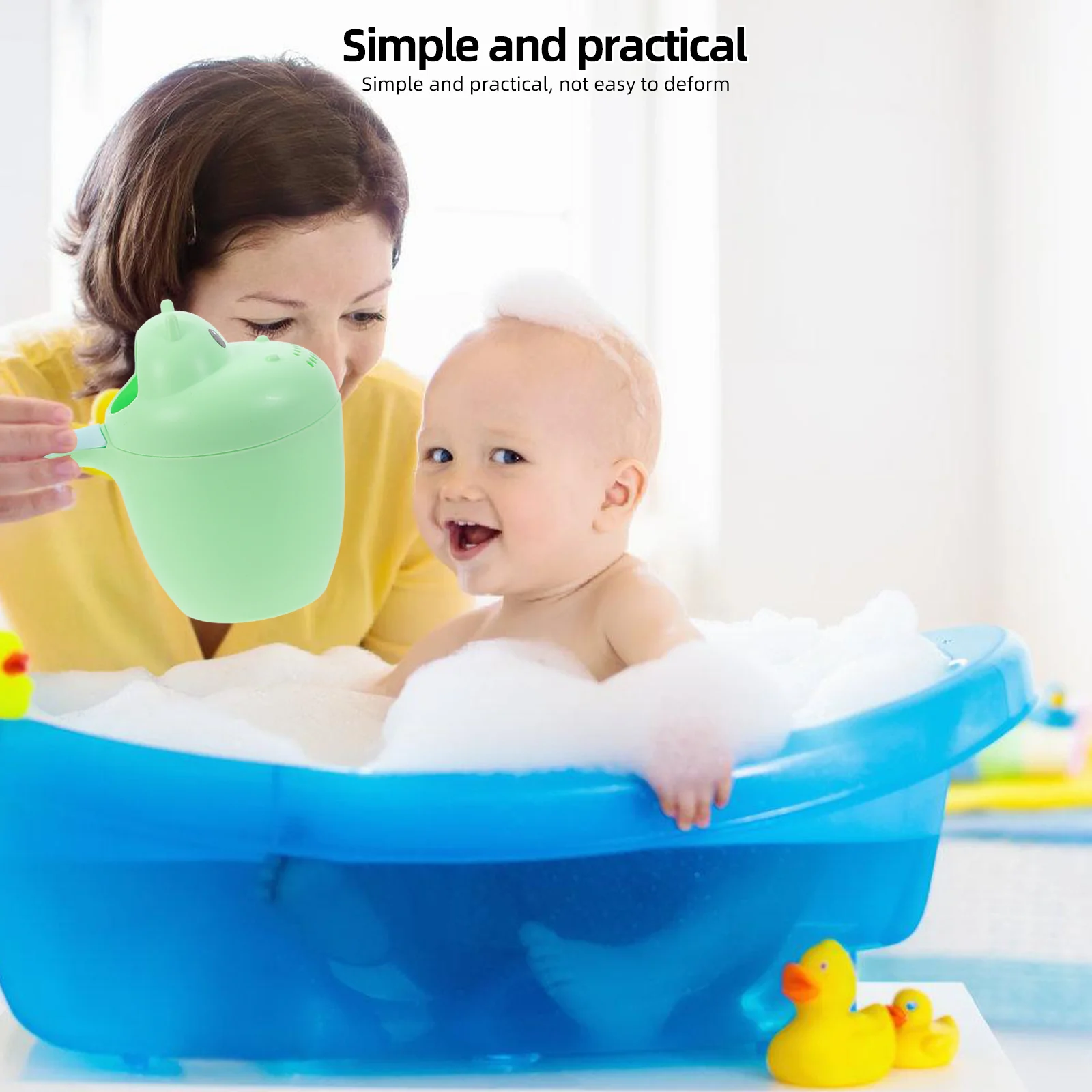 Taza de champú para bebé, suministros de ducha, taza de baño, tazas de enjuague, enjuague para baño para niños, enjuague para Gel