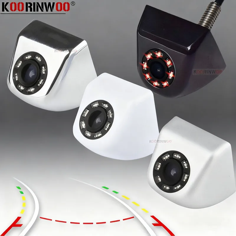 Koorinwoo Intelligent Dynamic Trajectory Rear View Camera With Moving Guide Parking Line Tracks Trunk Camera For Android Monitor