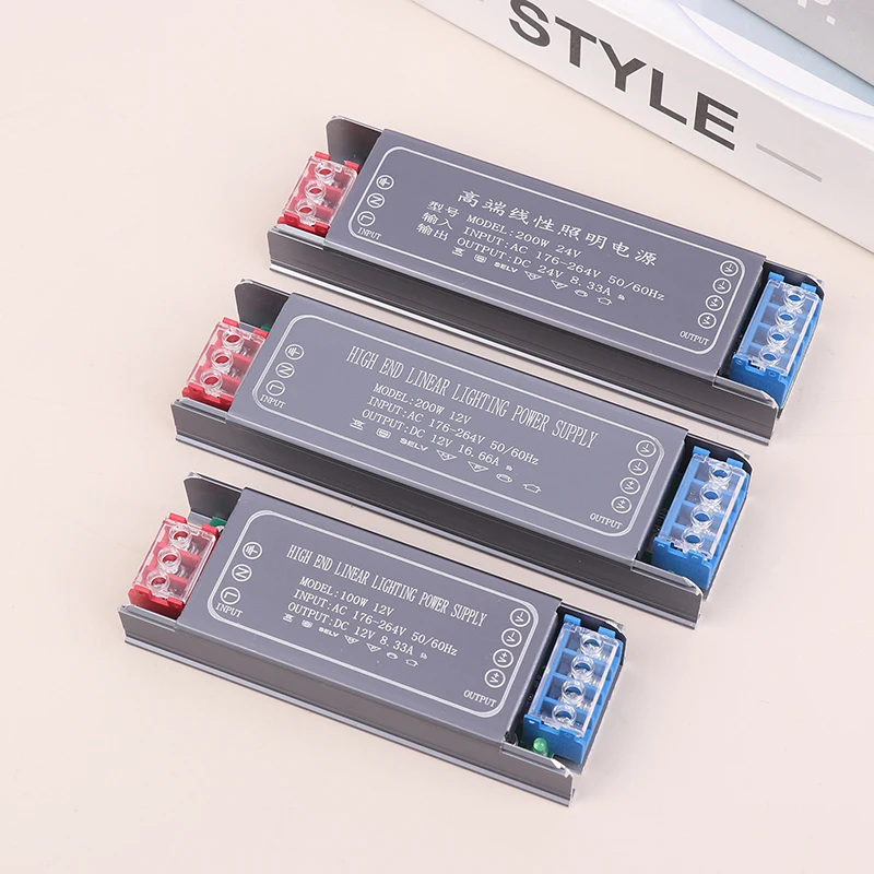 12V 24V Switching Power Supply AC100 264V 100W 200W 300W LED Driver Adapter for Lighting Systems Quiet Power Converter