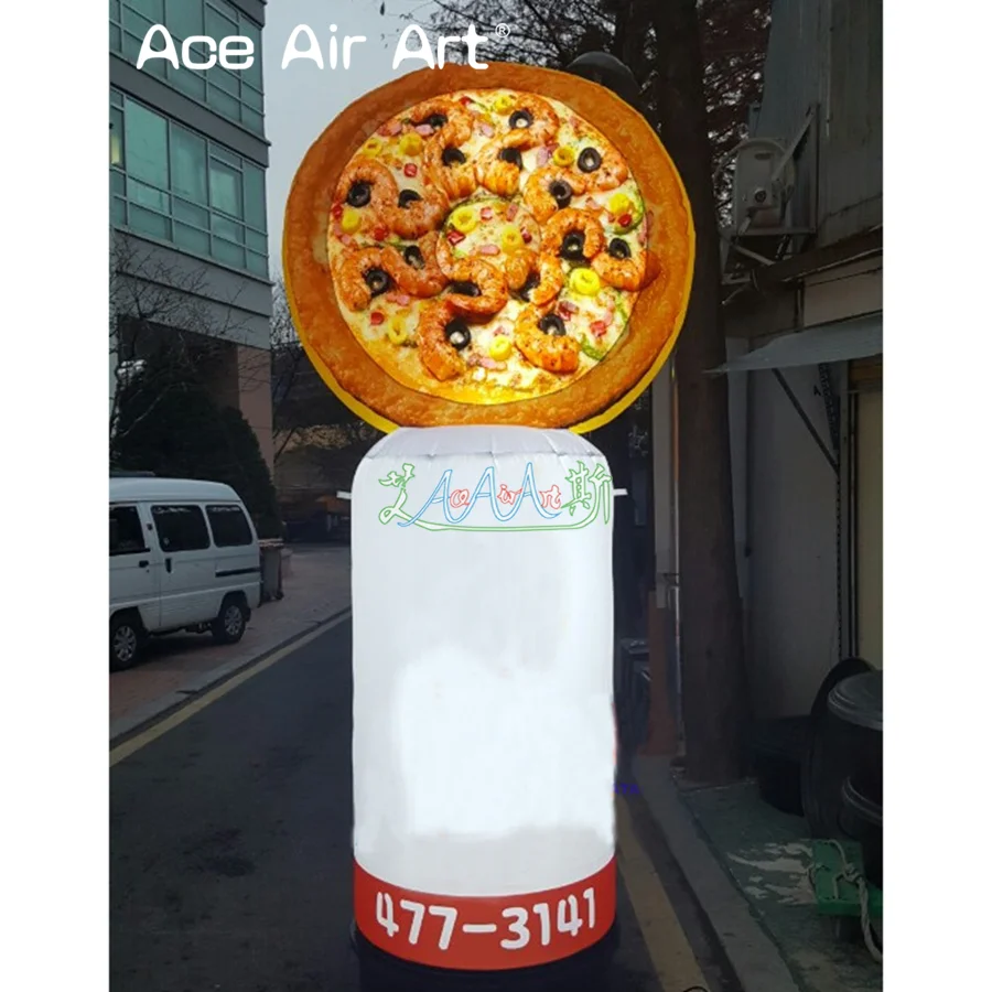 

Factory Directly 2.4m/3m/3.5m H Inflatable Pizza Pillar With Air Blower For Advertising/Decoration Made By Ace Air Art