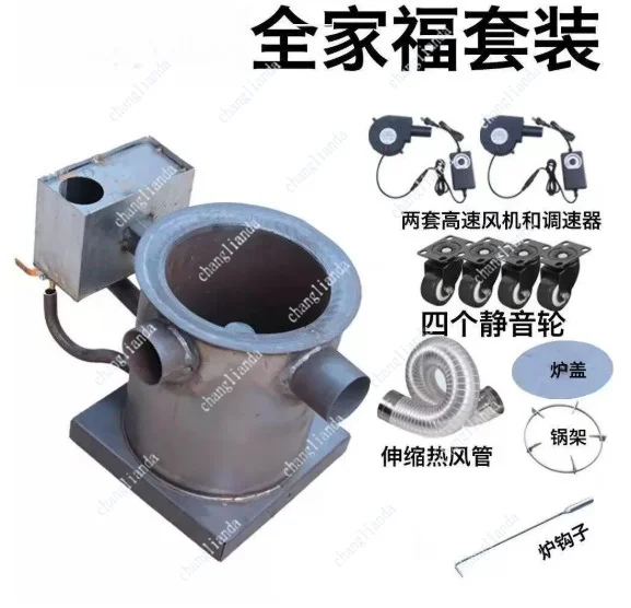 Double Layer Hot Blast Stove Rapid Heating Industrial Warm Air Furnace Farm Greenhouse Heating Drying Equipment
